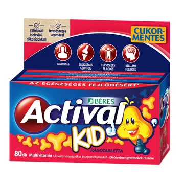 Actival Kid háromízű tabletta 80 db