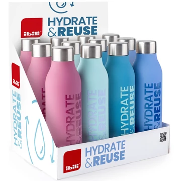 Ibili Fém termo kulacs 500ml Hydrate &amp;amp; Reuse 774959 termosz palack