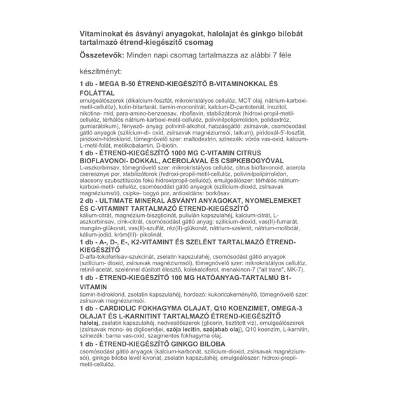 Vitaking 365 Szenior Multivitamin csomag 30 napi adag