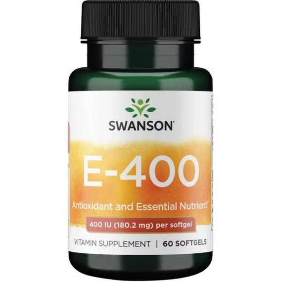 Swanson E-400 vitamin 180mg 60 kapszula d-alfa-tokoferol-acetát
