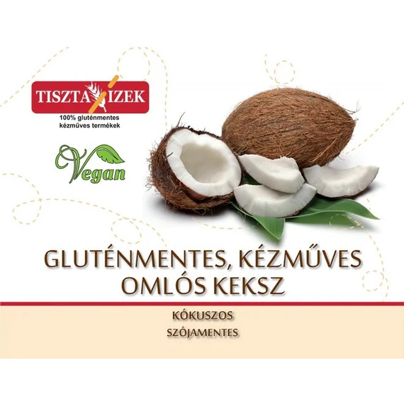 Kókuszos omlós keksz 180g Tiszta Ízek gluténmentes, kézműves