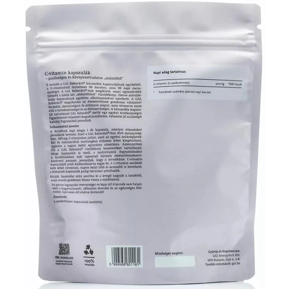 GAL Babaváró - 90 darabos utántöltő 90 lipofil+180 hidrofil+90 C-vitamin kapsz