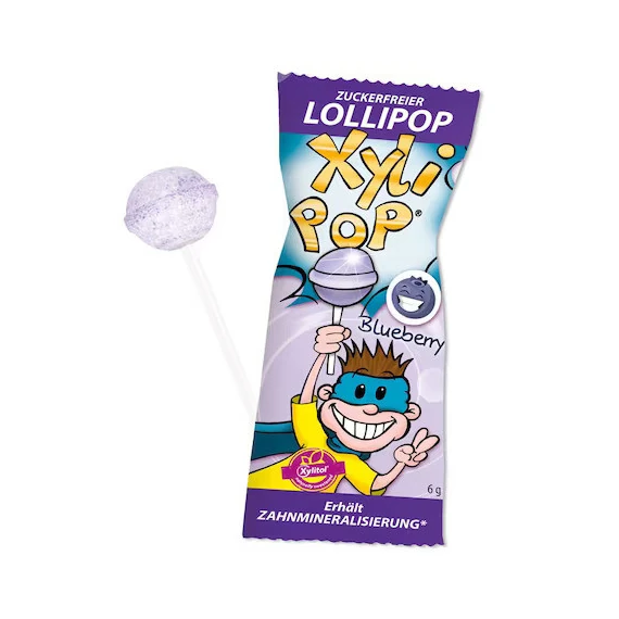 Cukormentes nyalóka, áfonya ízű 6g Xylipop