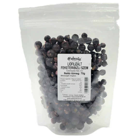 Paleolit Liofilizált fekete ribizli 70g szemek Black currant freeze-dried